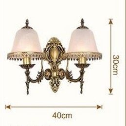 Applique da parete vintage elettroplaccata con 2 lampadine E27