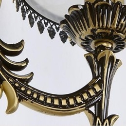 Applique da parete vintage elettroplaccata con 2 lampadine E27