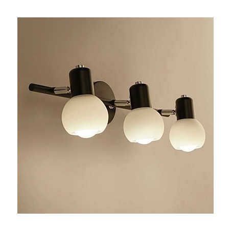 Applique da parete moderna contemporanea con 3 lampadine E27, 45 x 13 cm