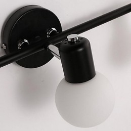 Applique da parete moderna contemporanea con 3 lampadine E27, 45 x 13 cm
