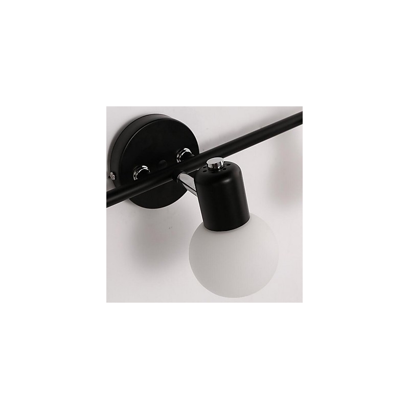 Applique da parete moderna contemporanea con 3 lampadine E27, 45 x 13 cm