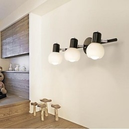 Applique da parete moderna contemporanea con 3 lampadine E27, 45 x 13 cm