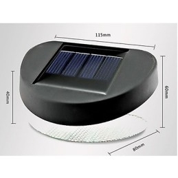 Luce da parete solare bianca per giardino e recinzione