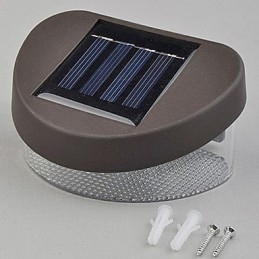 Luce da parete solare bianca per giardino e recinzione