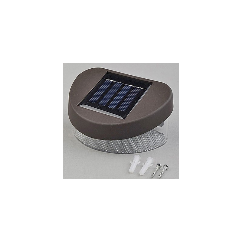 Luce da parete solare bianca per giardino e recinzione