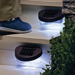 Luce da parete solare bianca per giardino e recinzione