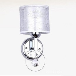 Applique da parete in cristallo moderno contemporaneo con finitura galvanizzata