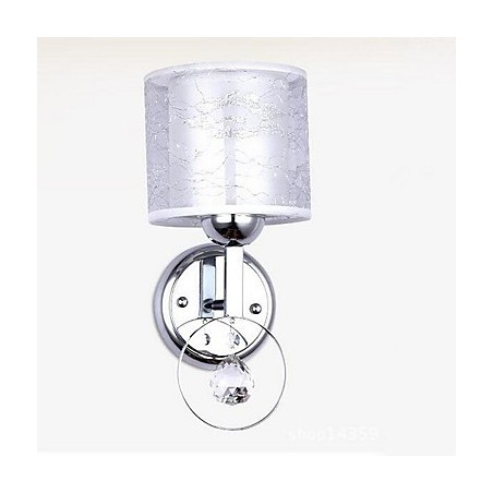 Applique da parete in cristallo moderno contemporaneo con finitura galvanizzata