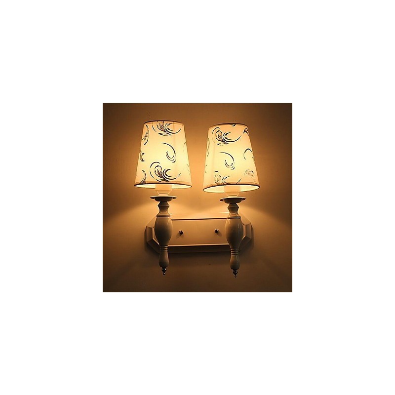 Applique da parete moderna contemporanea elettroplaccata luce verso l'alto 2xE27