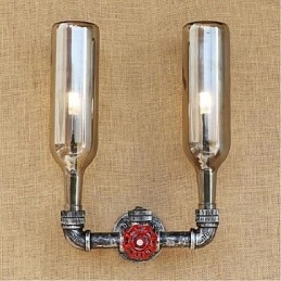 Applique da parete a forma di bottiglia d'acqua grigia