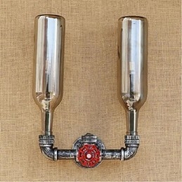 Applique da parete a forma di bottiglia d'acqua grigia