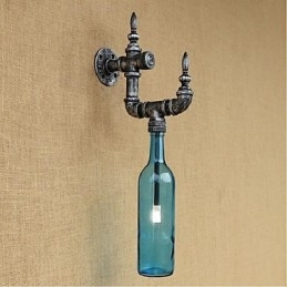Applique da parete rustica Lodge in argento, luce ambientale, E27 3 W