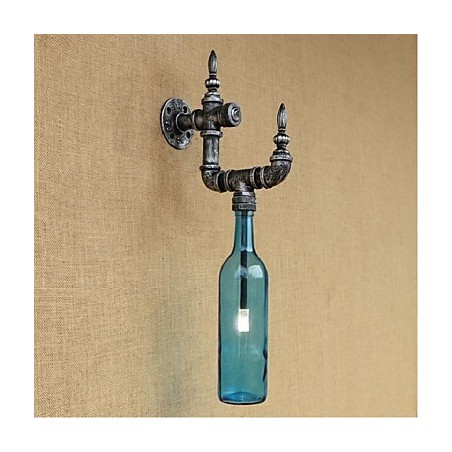 Applique da parete rustica Lodge in argento, luce ambientale, E27 3 W