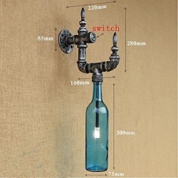 Applique da parete rustica Lodge in argento, luce ambientale, E27 3 W