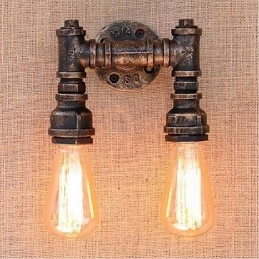 Applique da parete decorativa piccola con tubo dell'acqua semplice Nostalgia