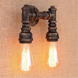 Applique da parete decorativa piccola con tubo dell'acqua semplice Nostalgia