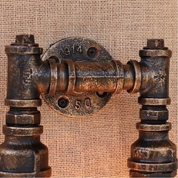 Applique da parete decorativa piccola con tubo dell'acqua semplice Nostalgia
