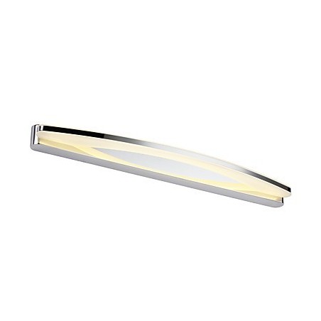 Applique da bagno moderna cromata con LED integrato 15 W 70 cm