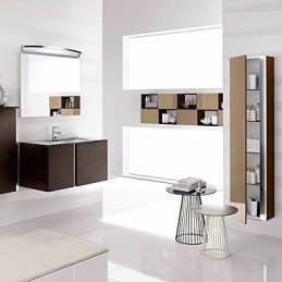Applique da bagno moderna cromata con LED integrato 15 W 70 cm