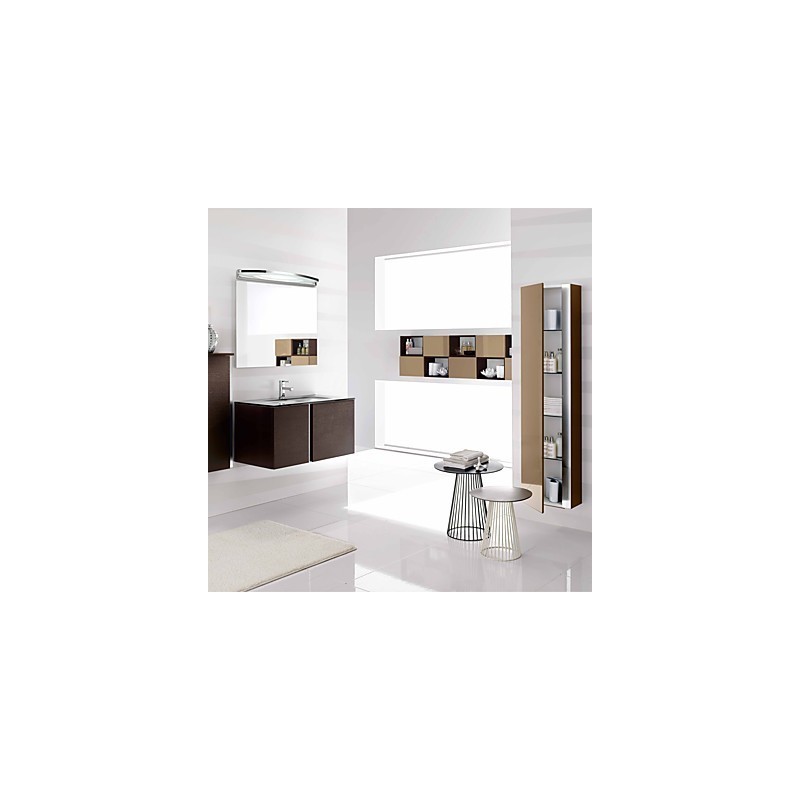 Applique da bagno moderna cromata con LED integrato 15 W 70 cm
