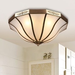 Plafoniera a filo moderna in rame decorativa 3 lampadine E26/E27