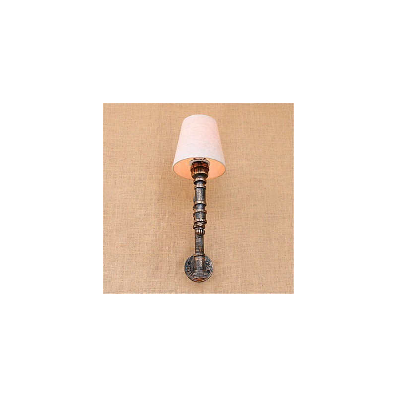 Applique da parete rustica in ottone anticato con lampadina E26/E27 inclusa