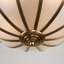 Plafoniera a filo moderna in rame decorativa 3 lampadine E26/E27