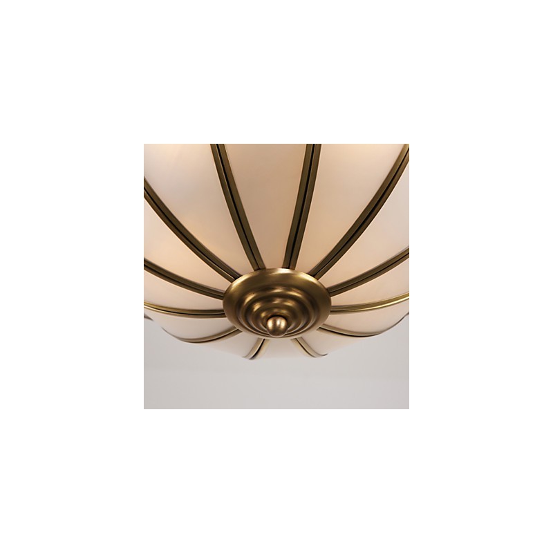 Plafoniera a filo moderna in rame decorativa 3 lampadine E26/E27