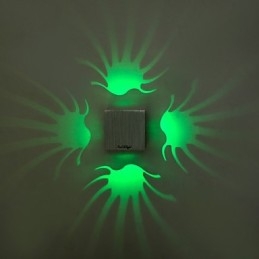 Applique da parete moderna contemporanea luce ambientale LED integrato 1 W finitura spazzolata