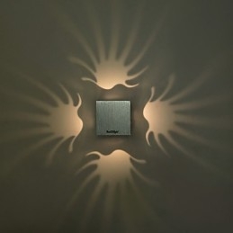 Applique da parete moderna contemporanea luce ambientale LED integrato 1 W finitura spazzolata