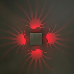 Applique da parete moderna contemporanea luce ambientale LED integrato 1 W finitura spazzolata