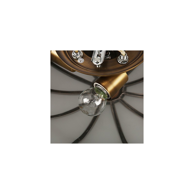 Plafoniera a filo moderna in rame decorativa 3 lampadine E26/E27