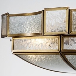 Plafoniera moderna in rame decorativa stile retrò a montaggio a filo 4 luci E26/E27