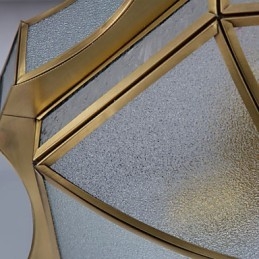 Plafoniera moderna in rame decorativa stile retrò a montaggio a filo 4 luci E26/E27