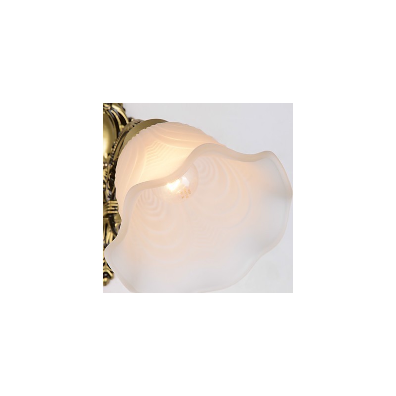 Applique da parete country mini finitura pittura, luce verso l'alto, 2 lampadine E27/E26