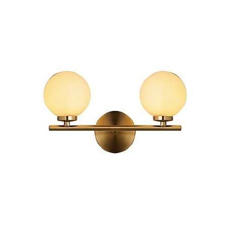 Applique da parete mini moderna bronzo luce verso l'alto 2x G4