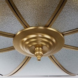 Plafoniera moderna in rame decorativa stile retrò a montaggio a filo 4 luci E26/E27