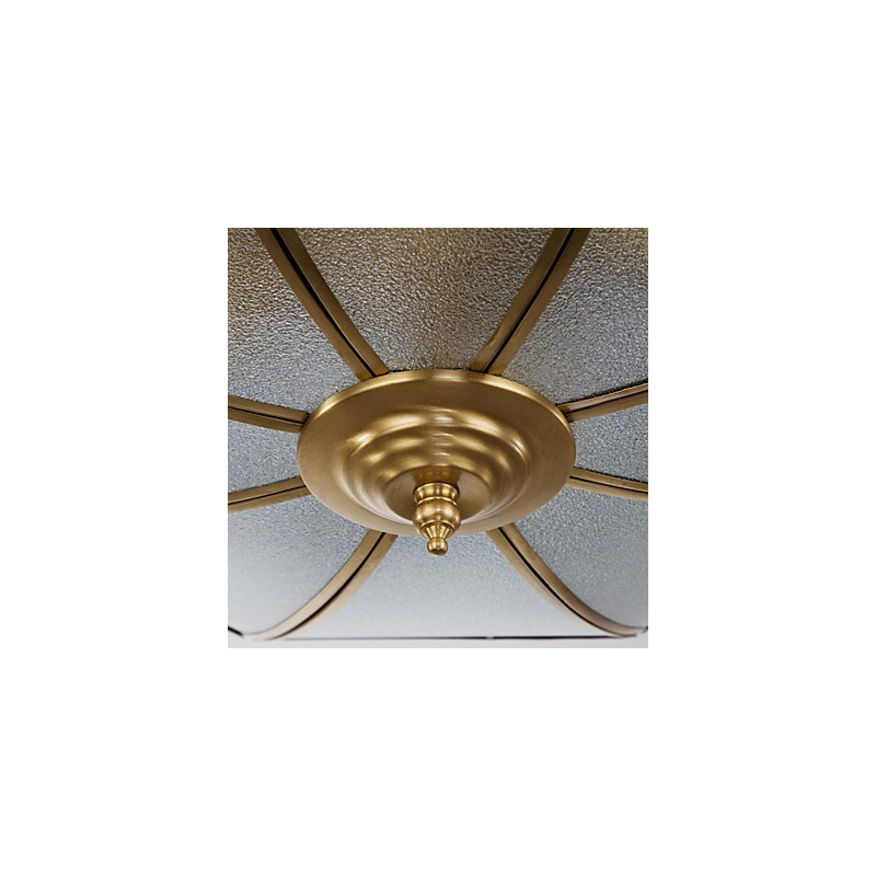 Plafoniera moderna in rame decorativa stile retrò a montaggio a filo 4 luci E26/E27