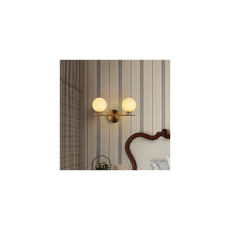 Applique da parete mini moderna bronzo luce verso l'alto 2x G4