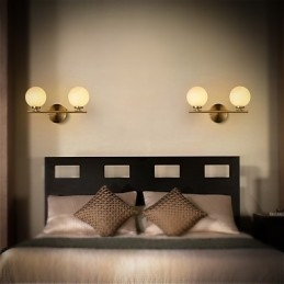 Applique da parete mini moderna bronzo luce verso l'alto 2x G4