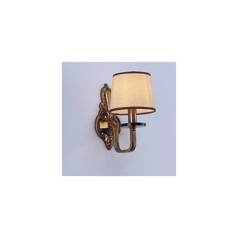 Applique da parete classica elettroplaccata per protezione occhi, 30 cm, E14