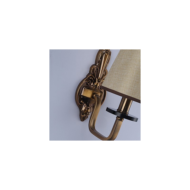 Applique da parete classica elettroplaccata per protezione occhi, 30 cm, E14