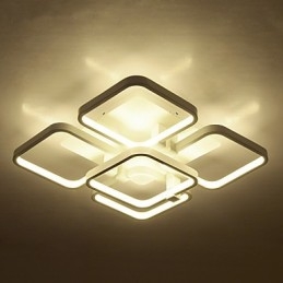 Plafoniera a filo moderna e contemporanea LED integrato bianca 5 luci 75 W