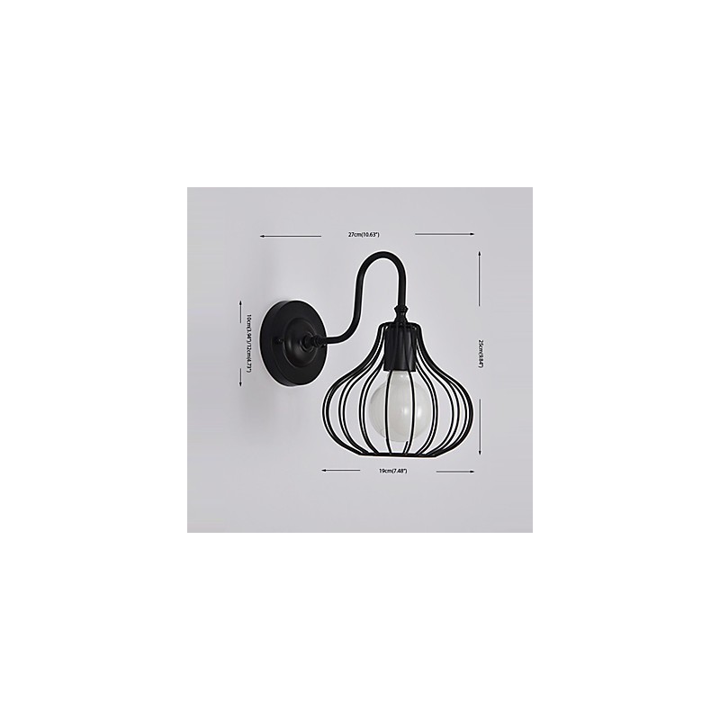MaxTraditional Applique da parete mini classica rustica con finitura pittura e luce ambientale