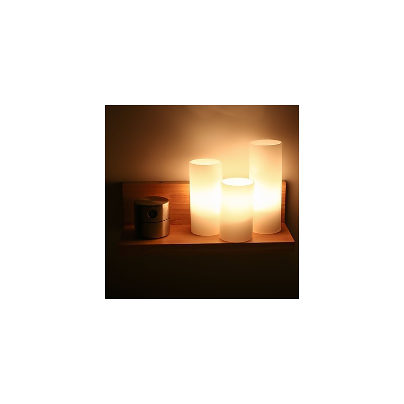 Applique da parete in legno/bambù stile country 3 luci E27/E26