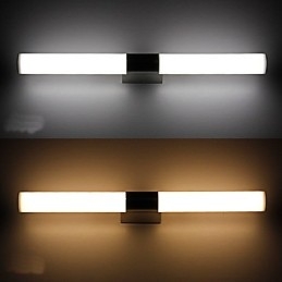 Applique da specchio LED 24W cromo 100 cm 85-265V in acciaio inox e acrilico