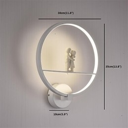 Applique da parete moderna contemporanea con LED integrato, luce ambientale, 18 W