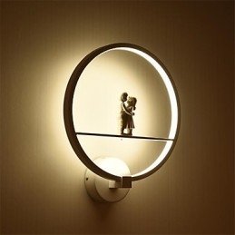 Applique da parete moderna contemporanea con LED integrato, luce ambientale, 18 W