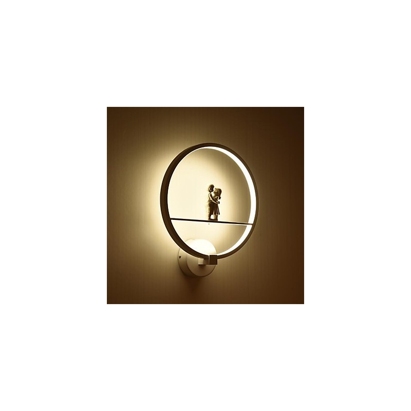 Applique da parete moderna contemporanea con LED integrato, luce ambientale, 18 W