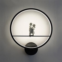 Applique da parete moderna contemporanea con LED integrato, luce ambientale, 18 W